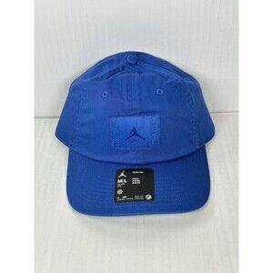 Size M/L Nike Jordan Flight Patch Strapback Hat Cap Blue Jumpman Logo FD5181-480